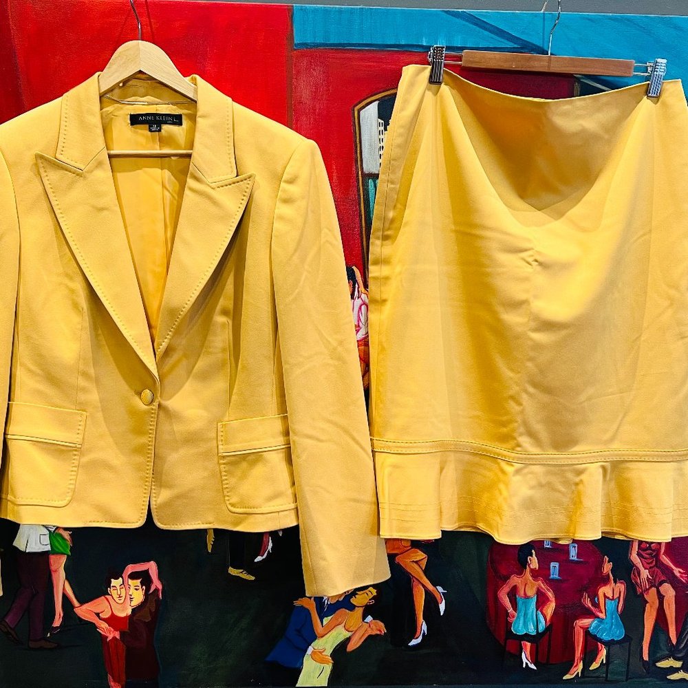 Goldish Yellow Anne Klein Suit-worn only twice - Stunning!!!!